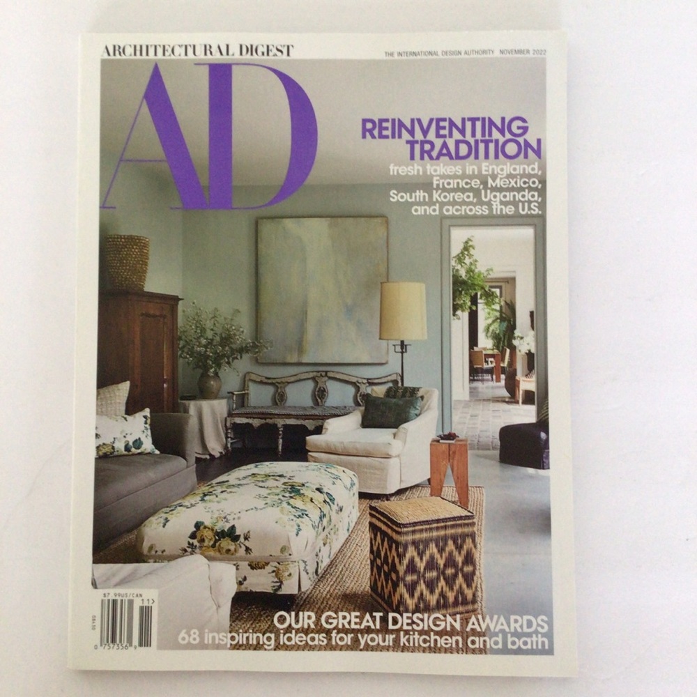 ARCHITECTURAL DIGEST NOVEMBER 2022 NWT